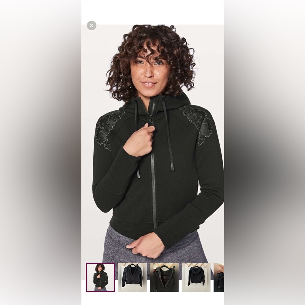 Women's Black cropped jacket Hoodie
Lululemon zipper 6